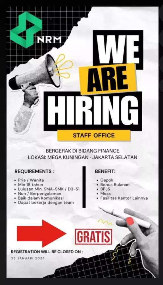 Lowongan Pekerjaan Staff Office