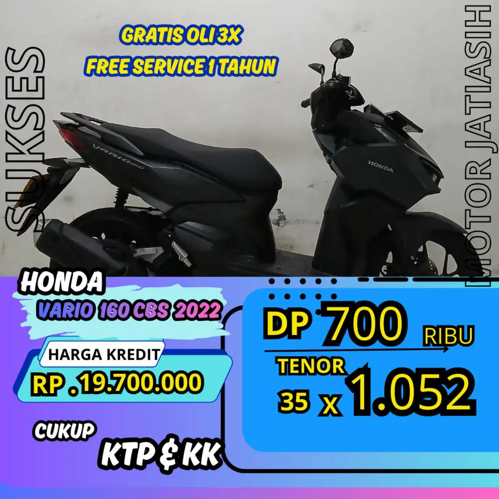 DP MURAH BONDA VARIO 160 CBS 2022 DP 700 RIBU BISA CASH/KREDIT