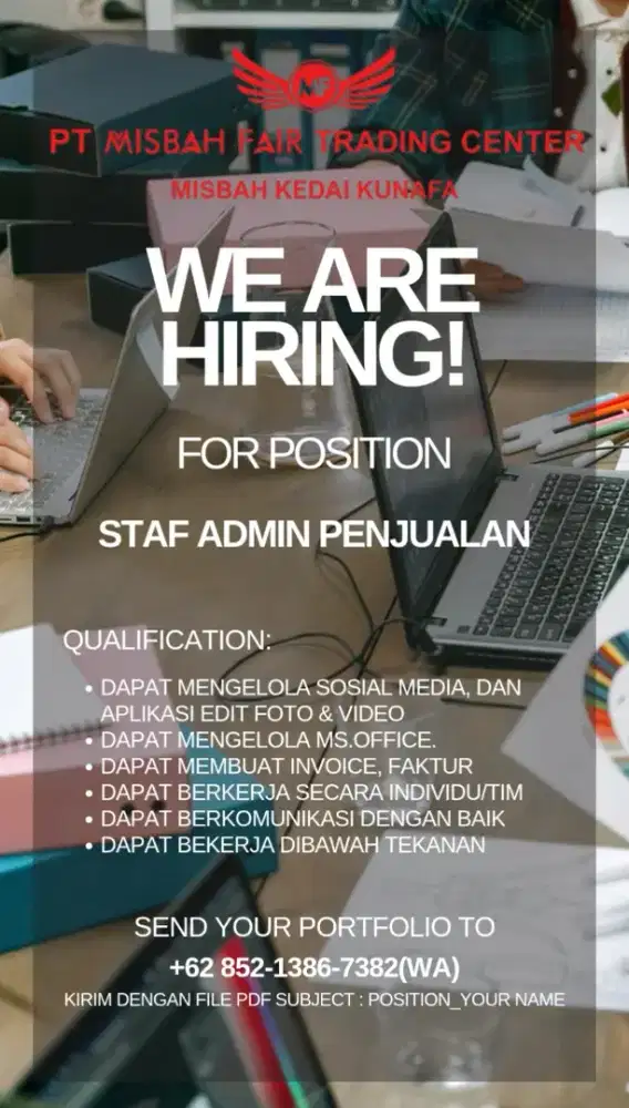 Staff Admin Penjualan