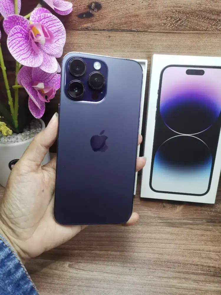 Iphone 14 pro max 256 gb purple mulus fullset original garansi iBox