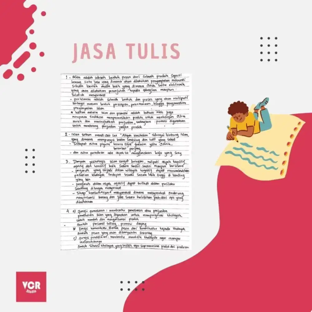 JASA TULIS TANGAN RAPIH | HARDFILE ATAU SOFTFILE