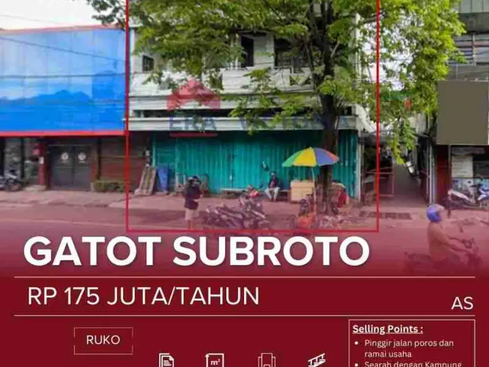 Ruko besar dekat kampung warna warni Gatot Subroto Kidul Dalem Malang