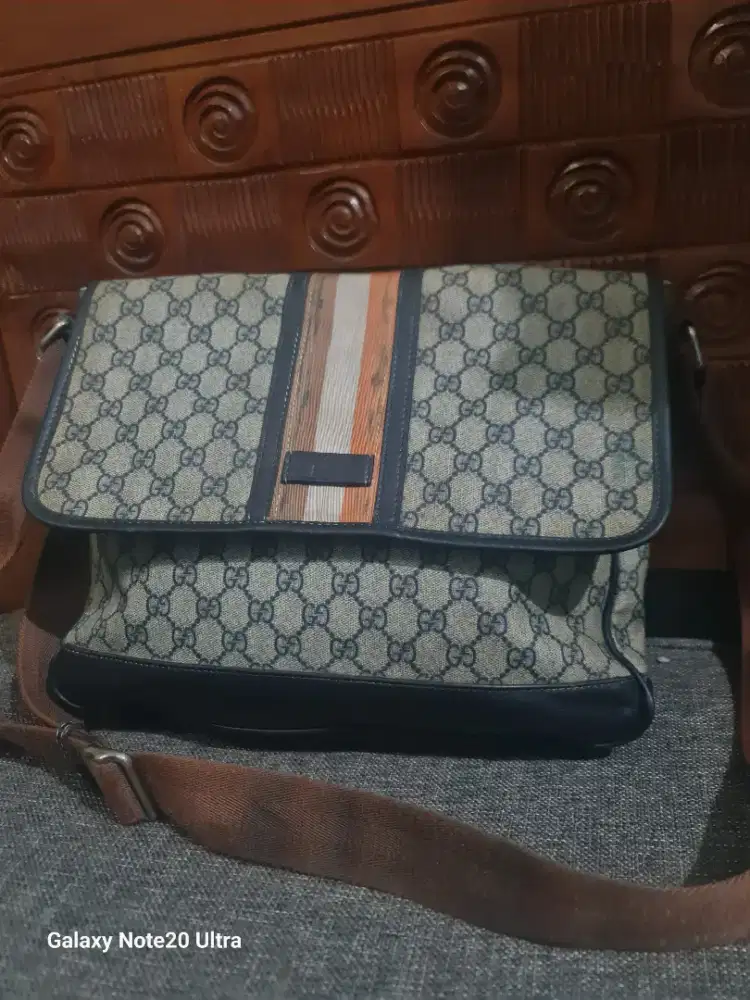 Preloved tas gu**i original kulit asli monogram zipper sdh embos