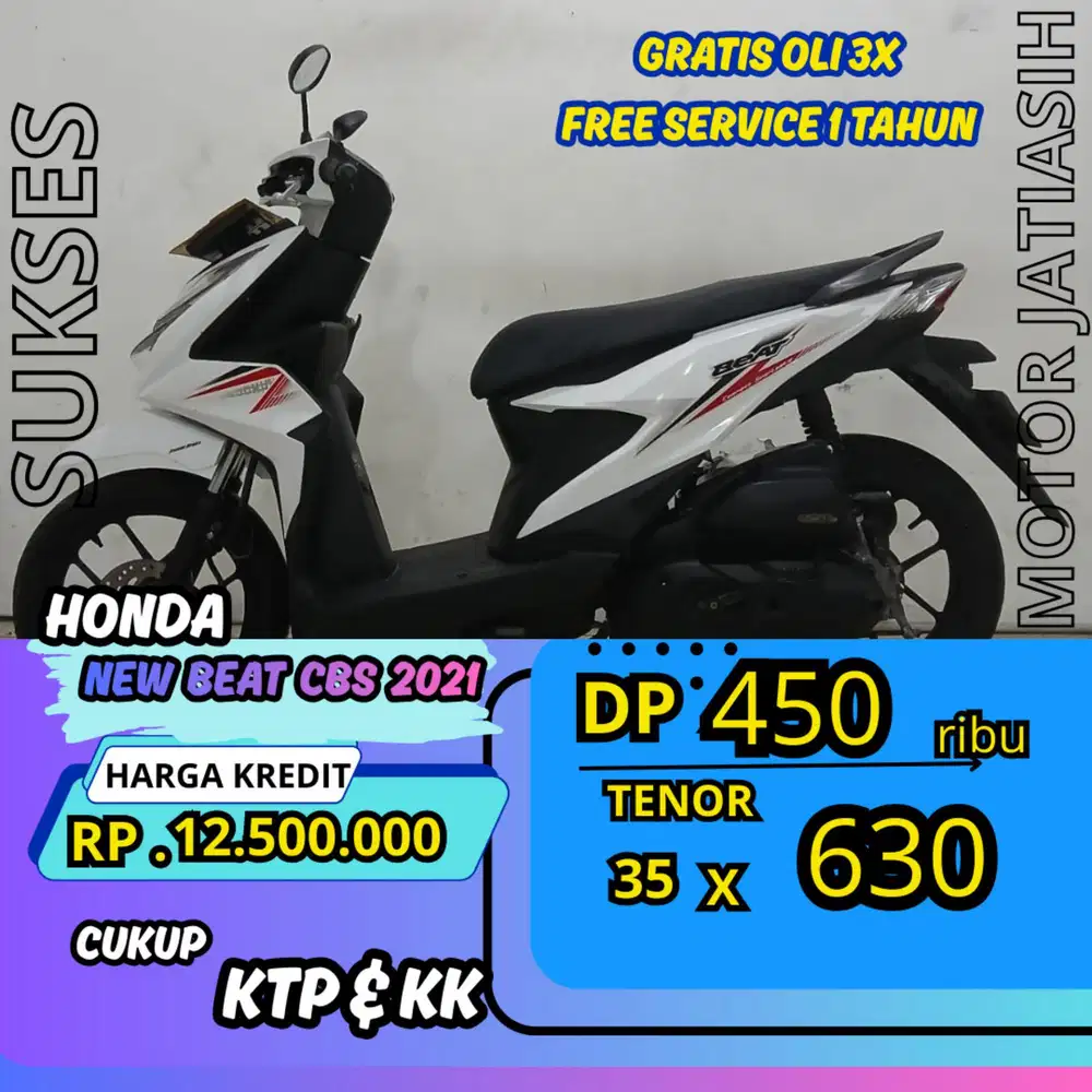 DP MURAH HONDA NEW BEAT CBS 2021 DP 450 BISA CASH/KREDIT