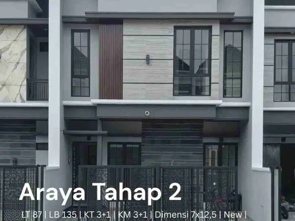 RUMAH BARU MINIMALIS KONTEMPORER ROW 4-5MOBIL