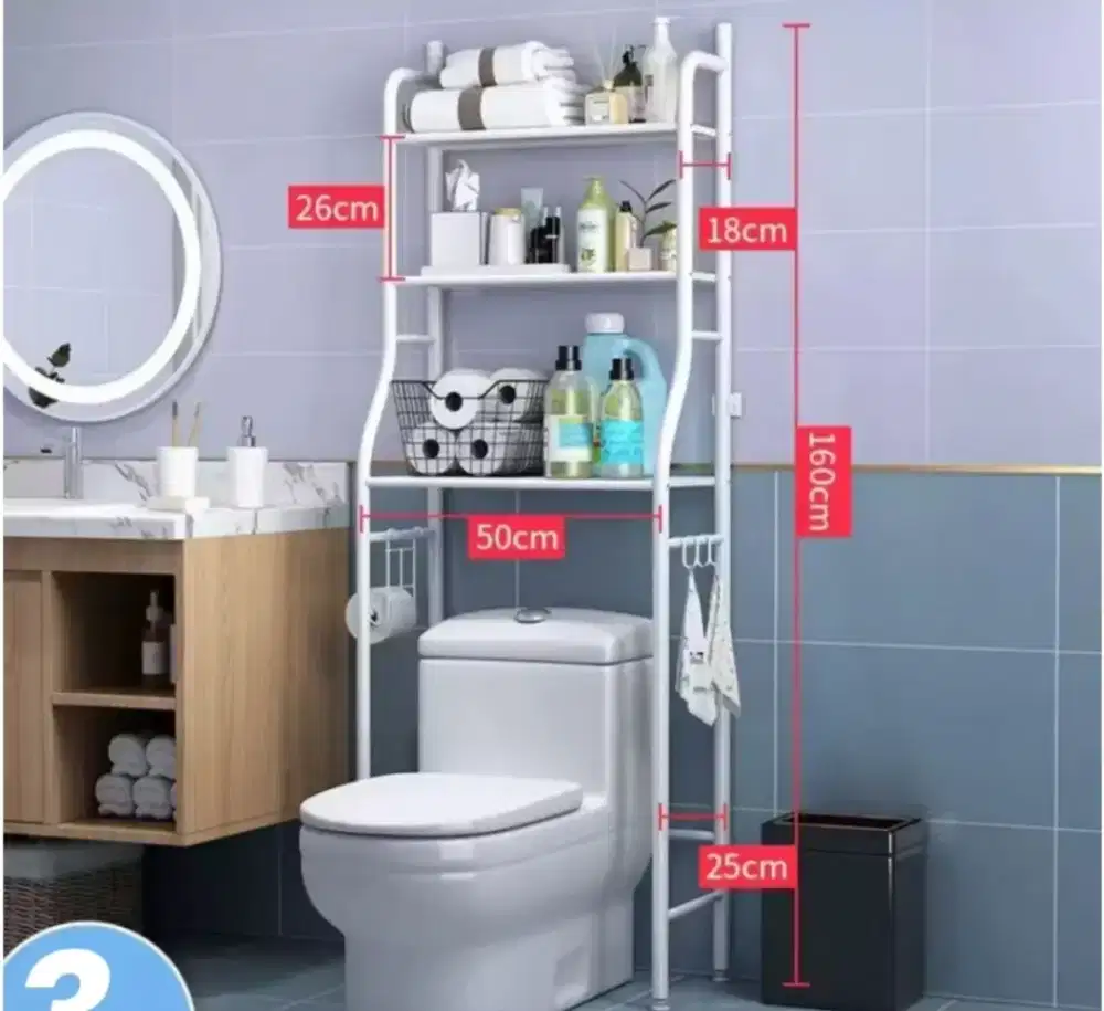 Rak kloset kamar mandi