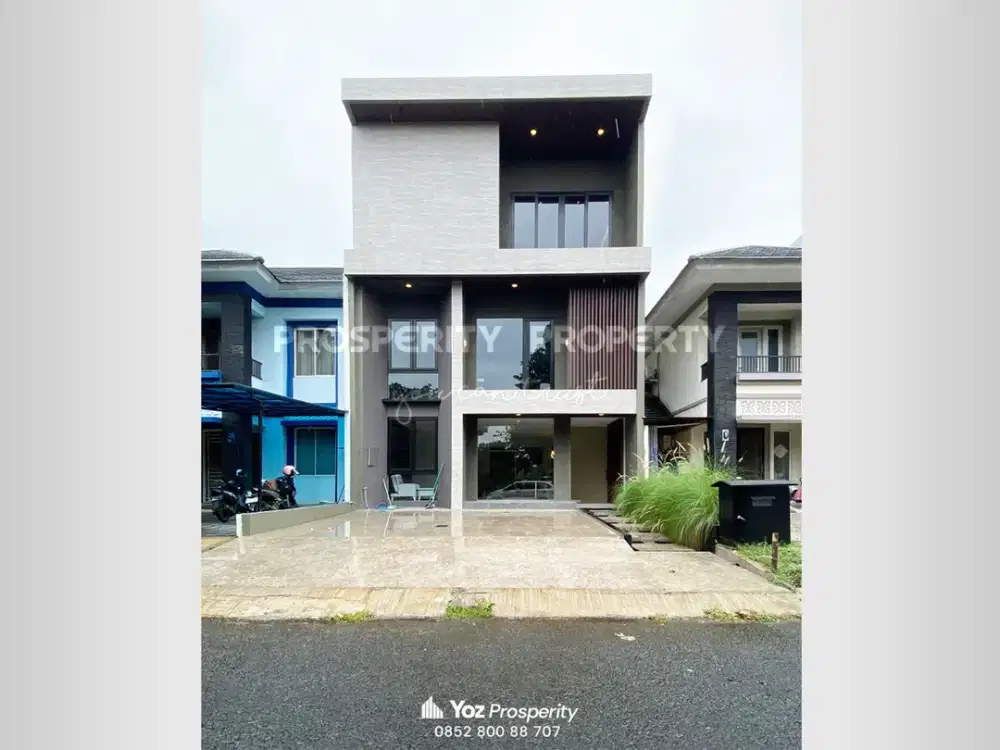 Rumah Modern Kontemporer di Sutera Feronia Brand New Aesthetic Bangunan Mandiri 3 Lantai Alam Sutera Tangerang