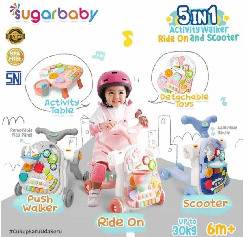 SugarBaby 5in1 Activity Walker Mainan Anak