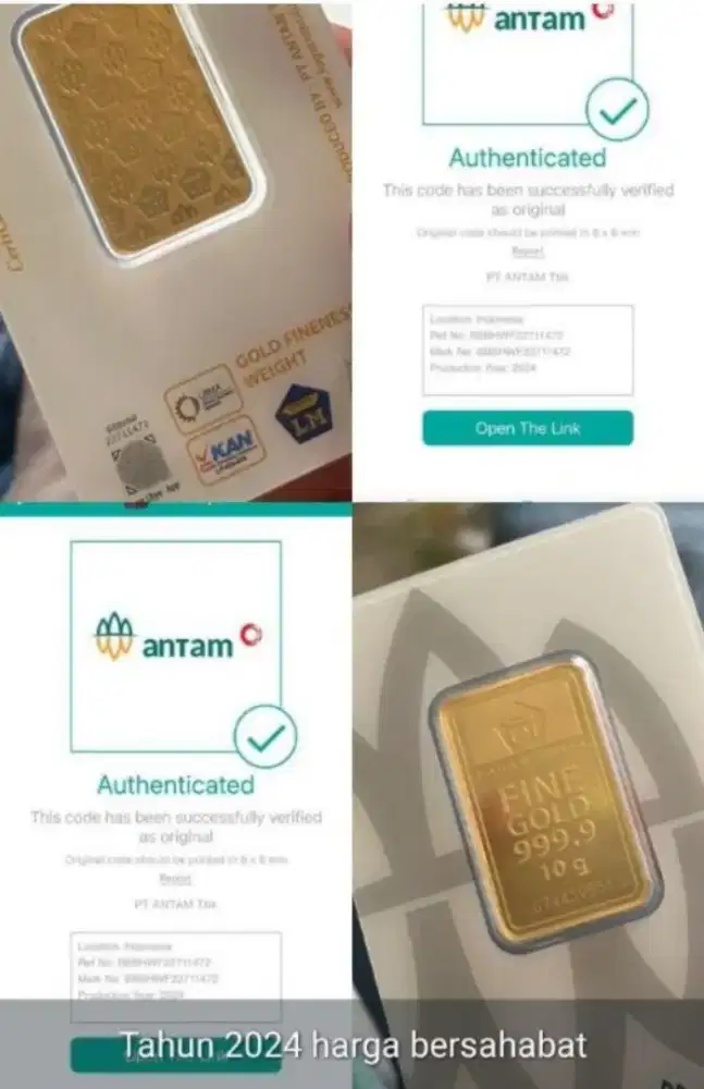 Logam mulia Antam 10 gram