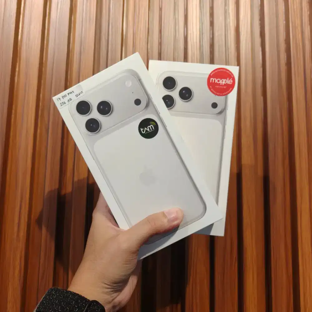 IPHONE 17 PROMAX 256 SILVER SEGEL BOX RESMI IBOX