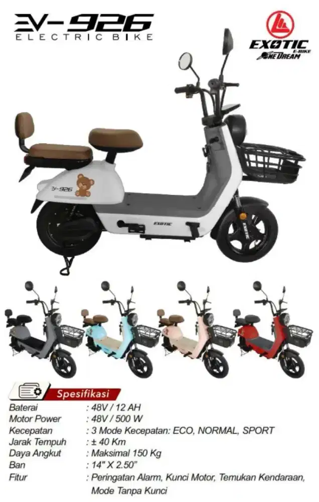 SEPEDA LISTRIK EXOTIC EV-926