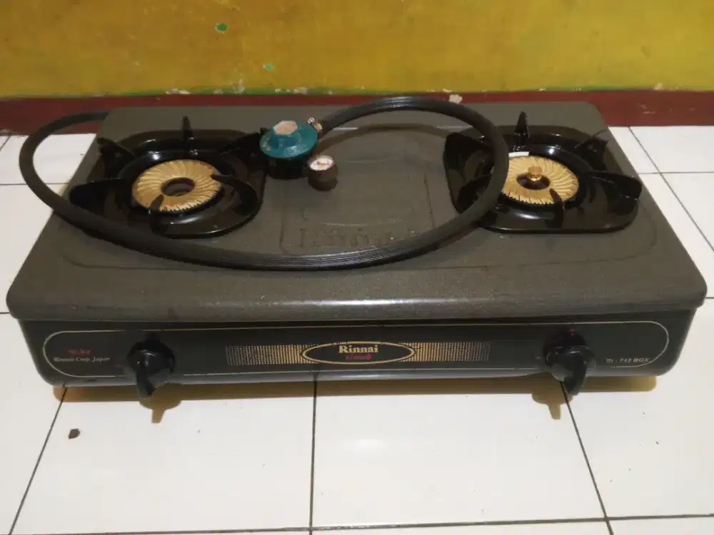 Kompor gas Rinnai turbo RI-712 BGX + selang regulator