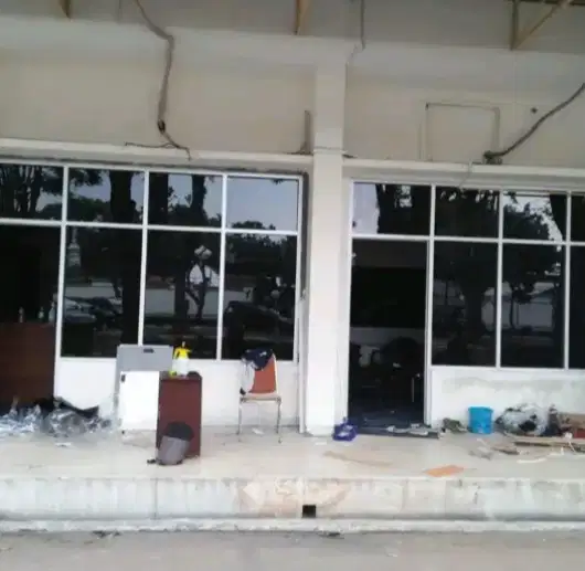 KACA FILM ONEWAY STIKER KACA SANDBLAST ES VISION CUTTING STICKER RUMAH