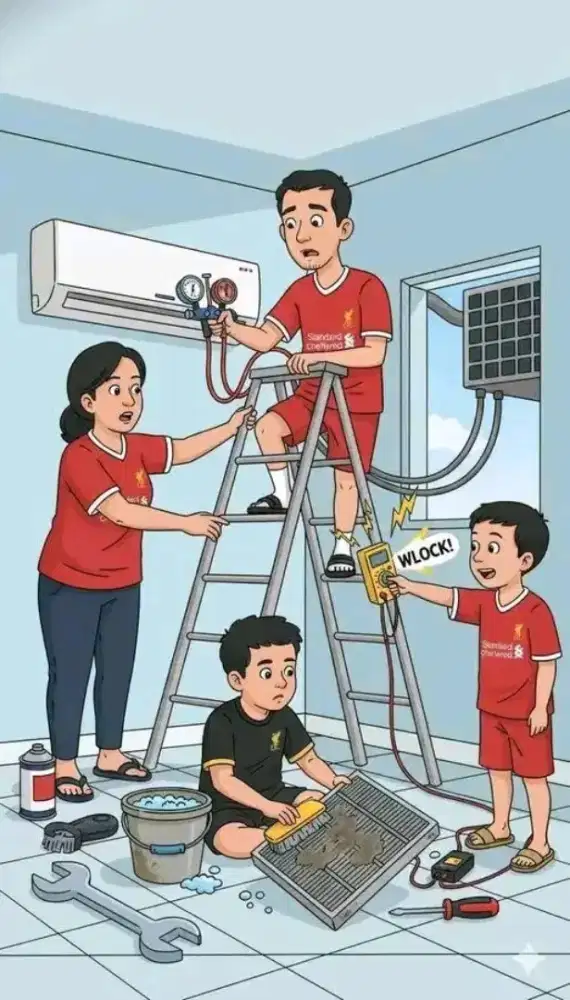 SERVICE AC KULKAS MESIN CUCI POMPA AIR BONGKAR PASANG AC