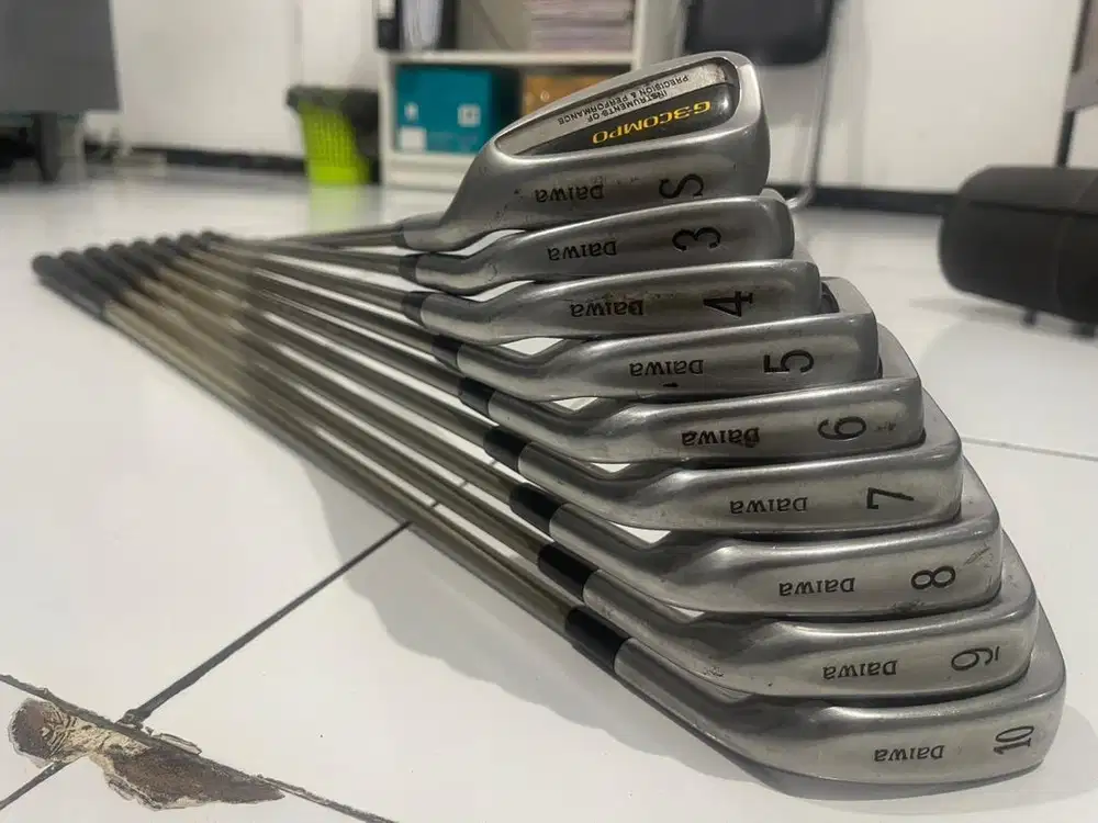 Paket Stik Golf Bekas Original 13 PCS – Iron Set Daiwa G3 + 4 Driver