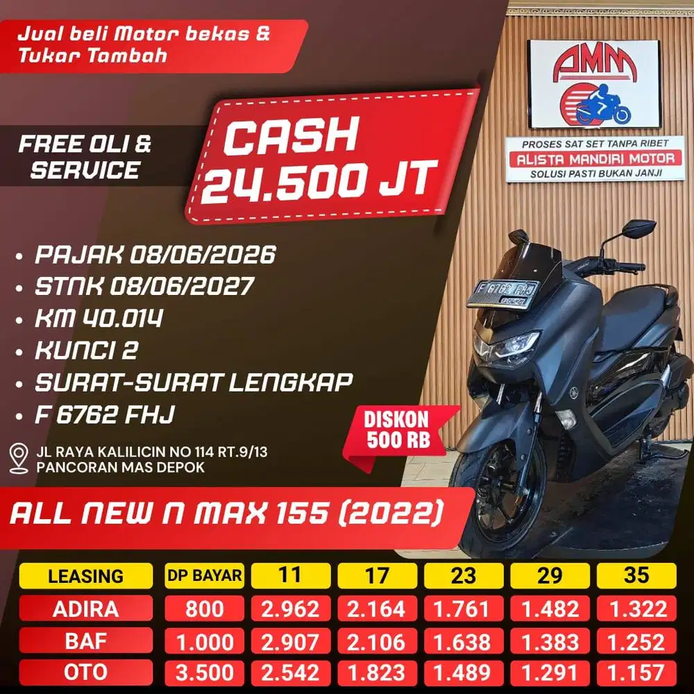 DP 800 ALL NEW N MAX 155 TH 2022 BISA CASH/TT/PAKAI CC/ PAYLATER