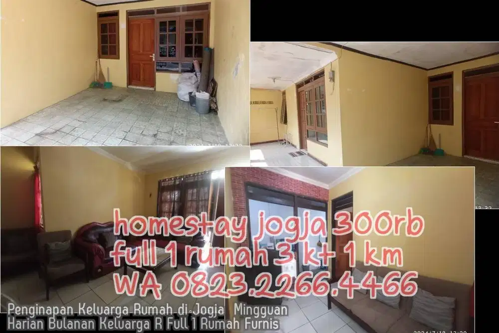 Penginapan Keluarga Rumah di Jogja  Mingguan Harian Bulanan Keluarga R