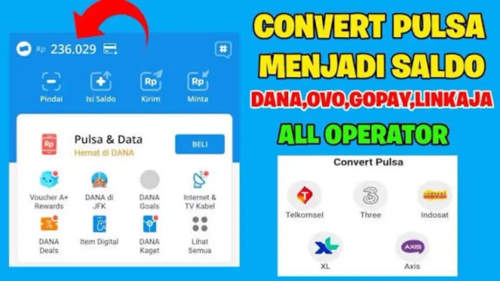 Jasa convert pulsa ke dana