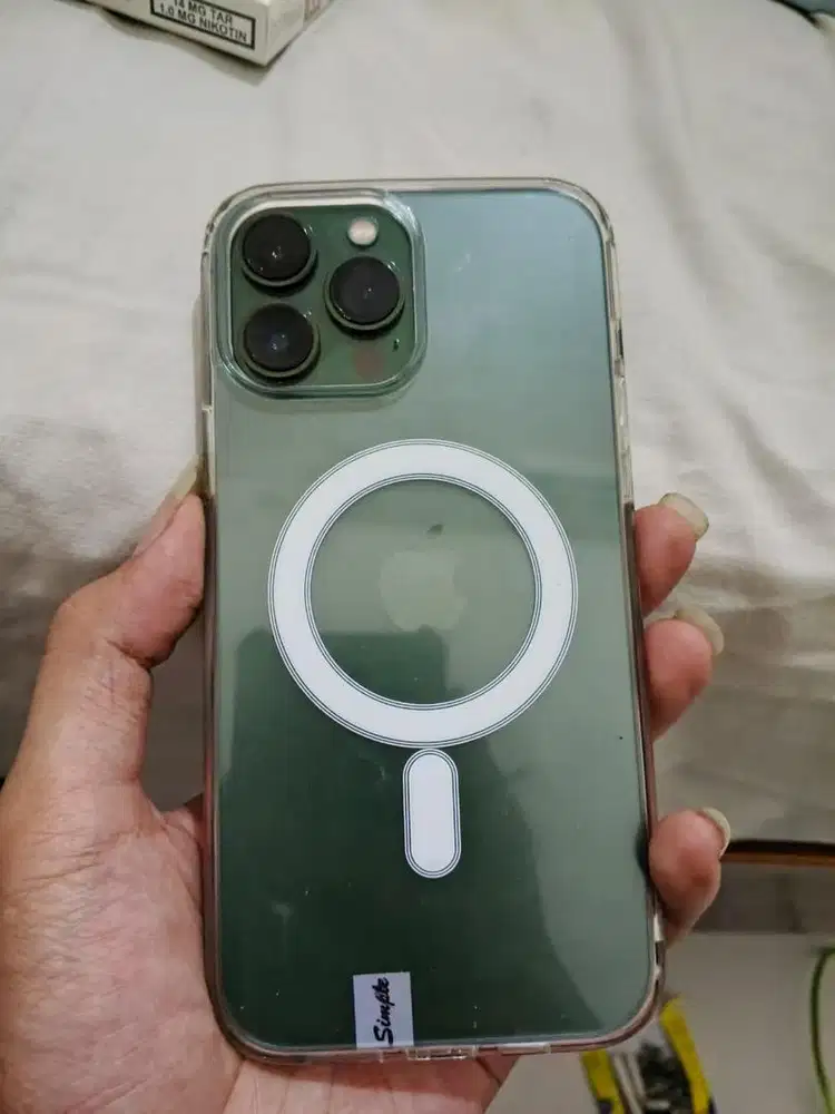 Iphone 13 pro max 128 inter warna green fullset