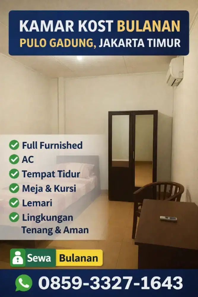 Kost Nyaman, Jl Paus, Pulogadung