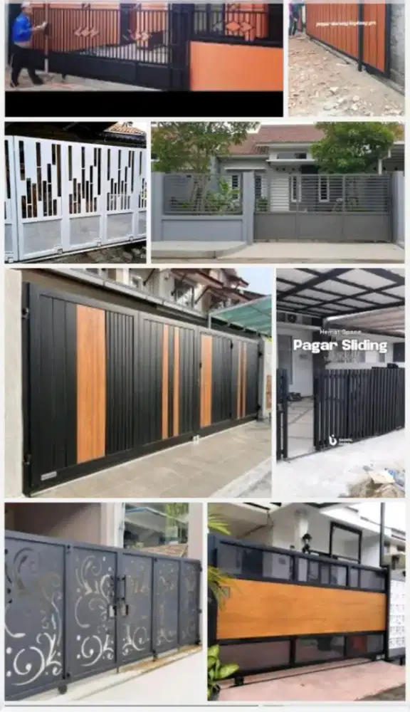 Pagar , kanopi, pintu lipat, trails pintu/jendela, booth kontainer DLL