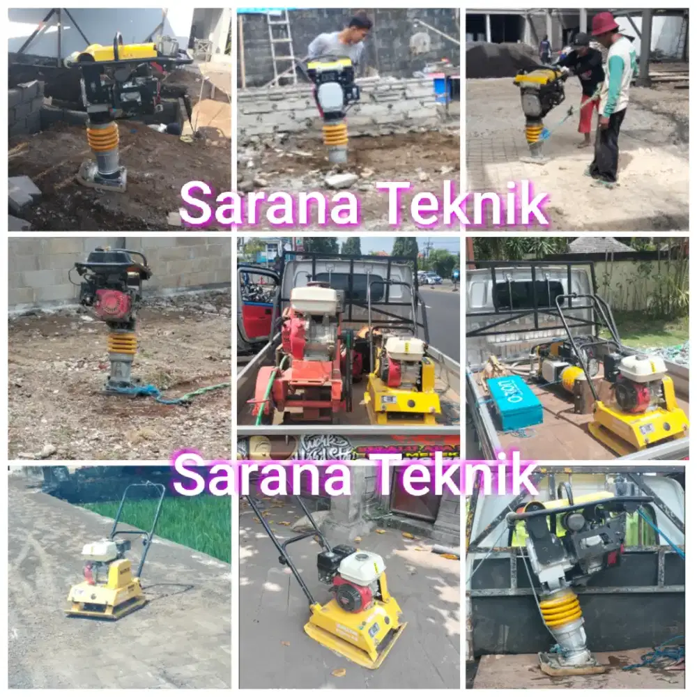 Sewa stamper. Cutting beton. Jack hammer/dril. Trowel. Vibrator. Alkon