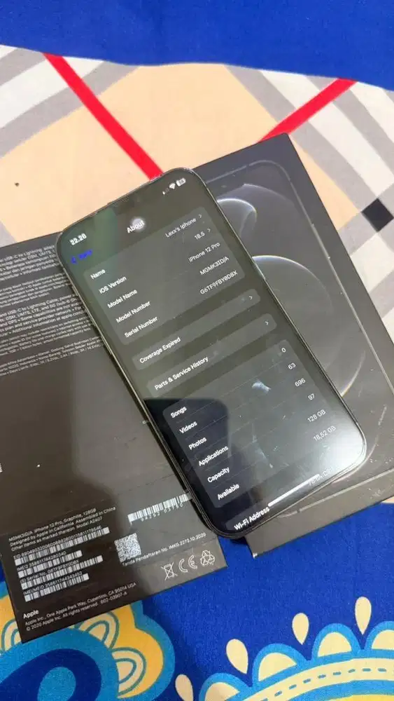 IPHONE 12PRO 128 IBOX Pemakaian pribadi (cek deskripsi)