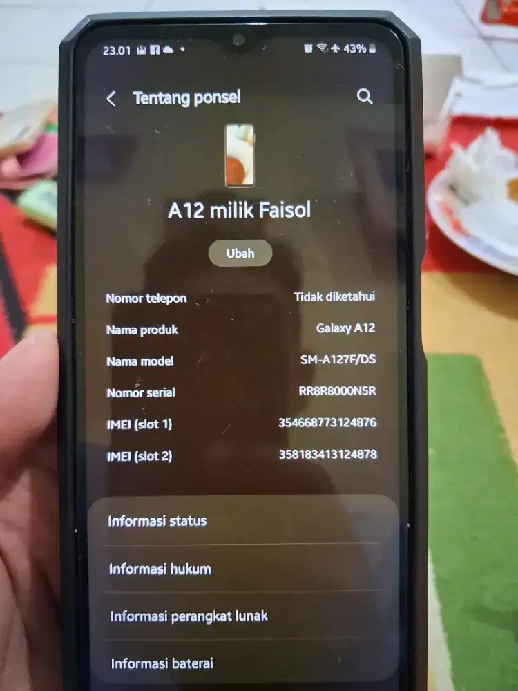 Samsung A12 Ram 6 GB