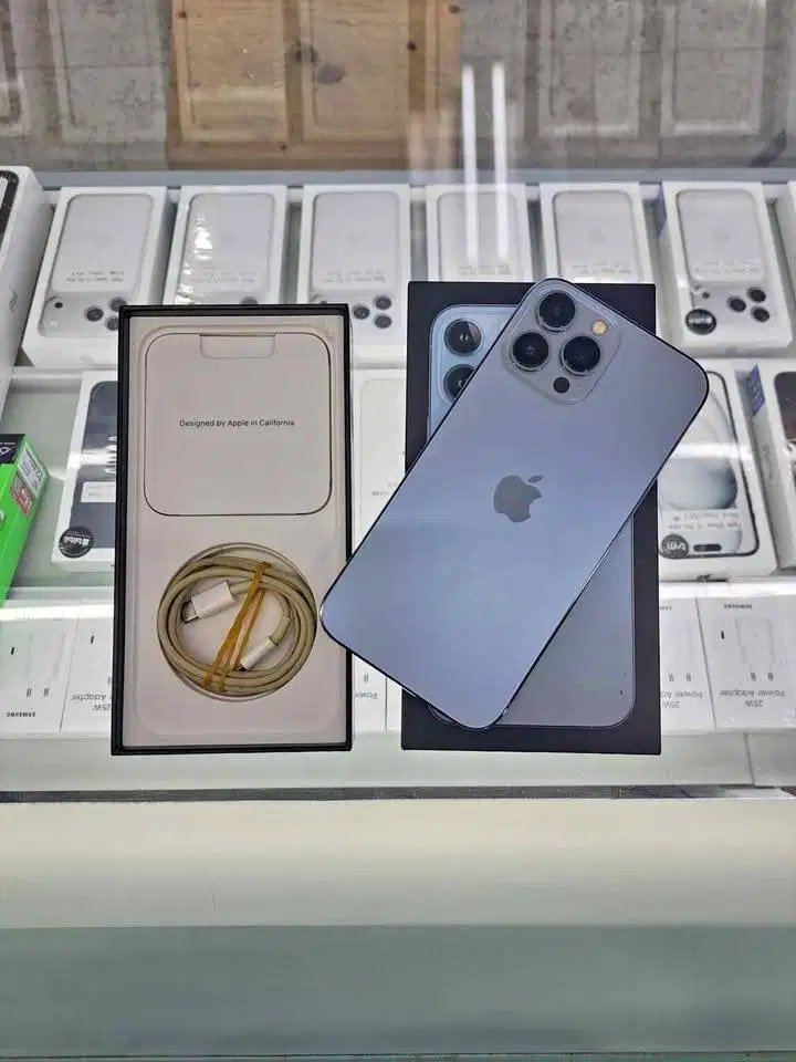 Second IPhone 13 Pro Max 128GB Sierra Blue Ex IBOX Mulus Fullset