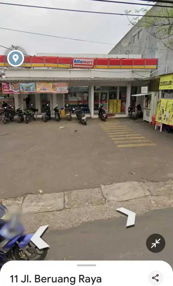 DIJUAL ALFAMART + 3 KIOS USAHA JLN BERUANG PONDOK RANJI, TANGSEL