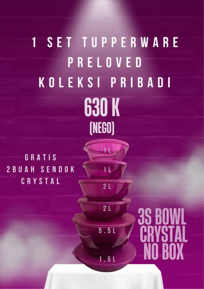 Set Prasmanan Ungu Tupperware