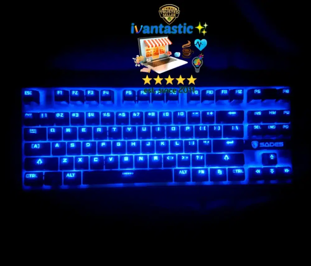SADES Keyboard Mechanical Gaming KARAMBIT Backlit Mekanikal Gamer