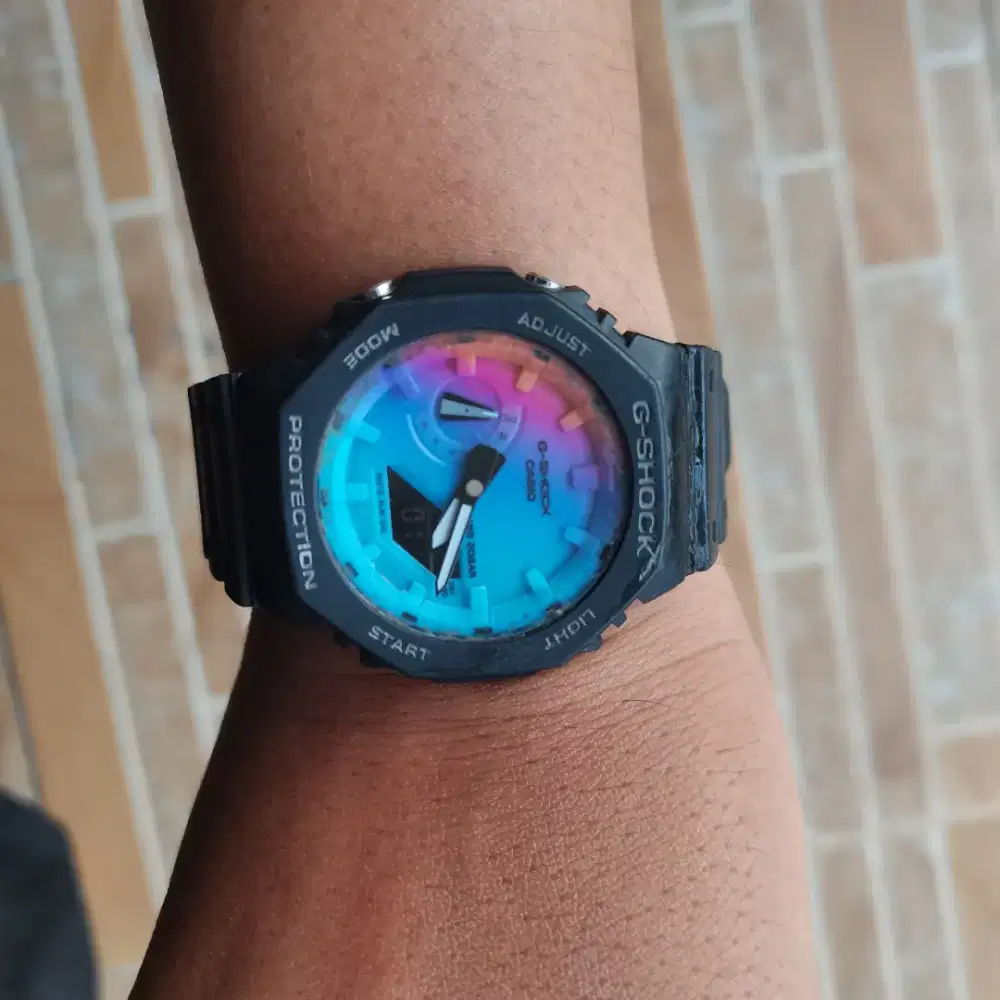 990. JAM TANGAN C4S10 9-5SH0CK  WARNA HITAM PRELOVED