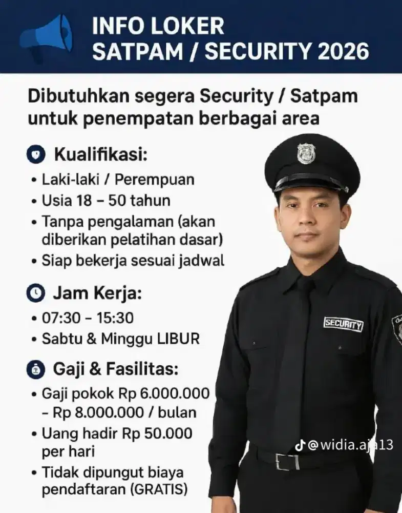 LOWONGAN KERJA SATPAN/SECURITY