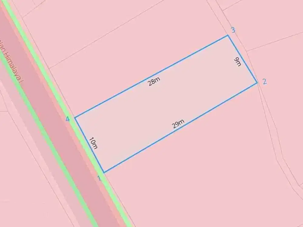 Tanah Komersil Strategis Jalan Himalaya Denpasar Barat