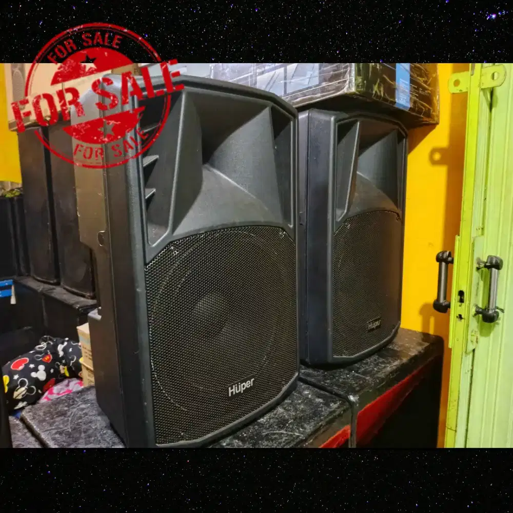 Huper JS15 Aktif 15 Inch 2 Unit Segel Mulus Kardus Buku Lengkap