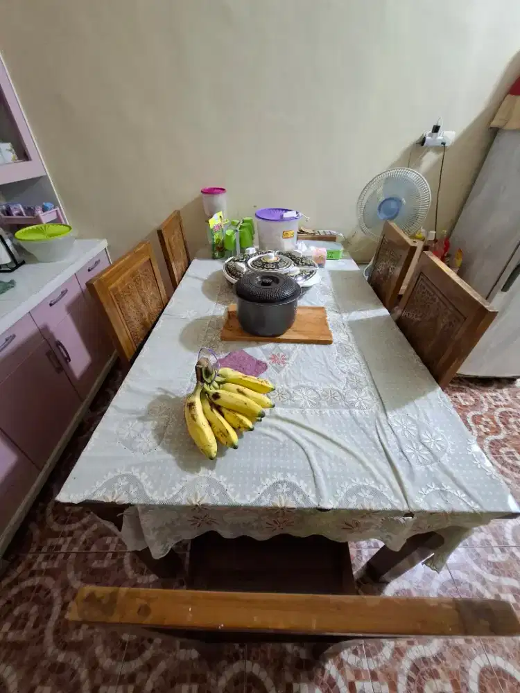 Jual meja makan kayu jati asli harga nego
