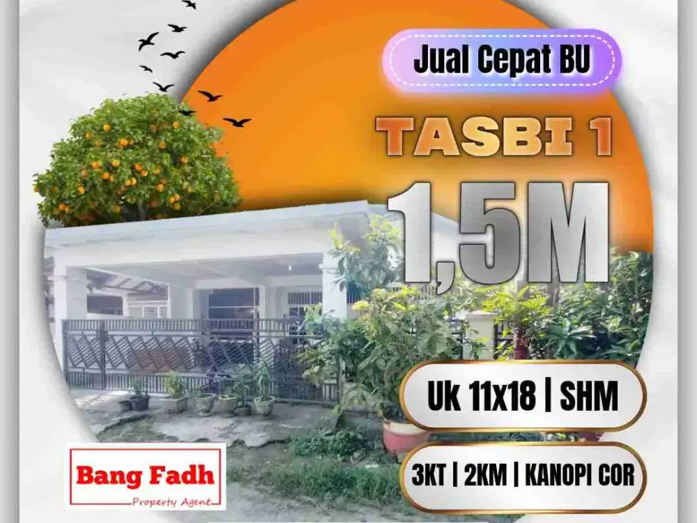 Rumah dijual BU komplek Tasbi 1 / tasbih 1