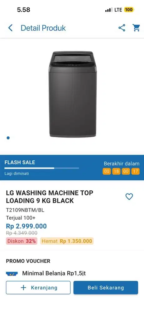 Mesin Cuci LG 9kg