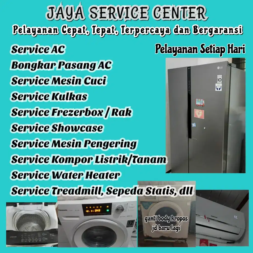 Service Kulkas Frezer Bongkar Pasang AC Servis AC Mesin Cuci Wonokromo