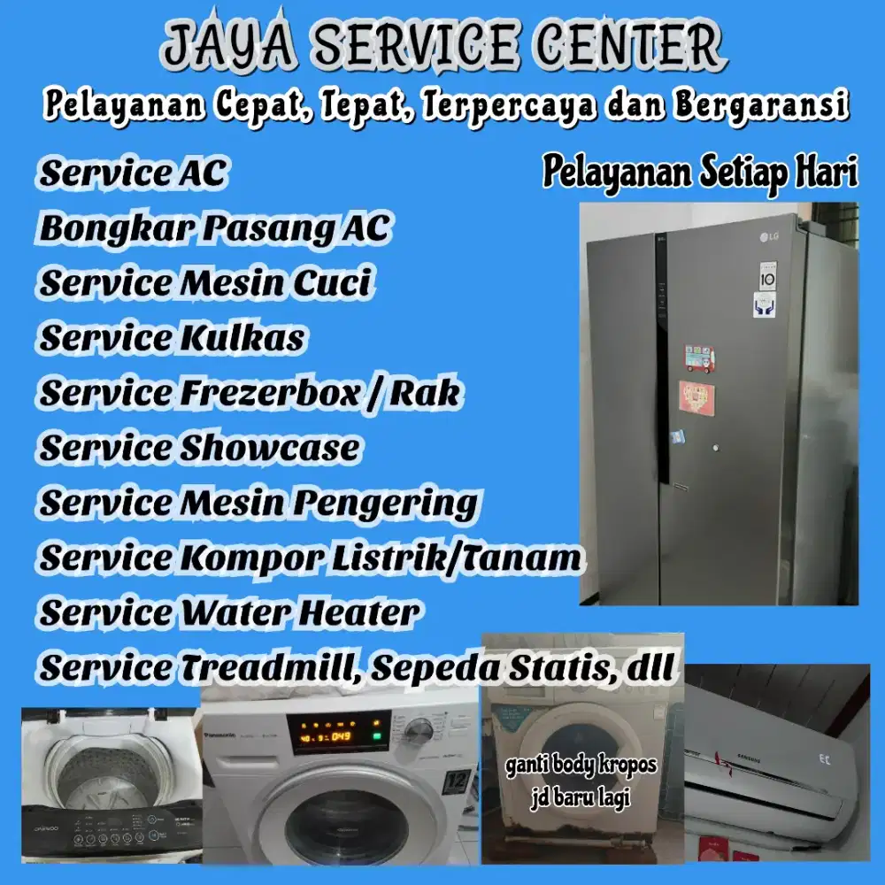 Service Kulkas Frezer Bongkar Pasang AC Servis AC Mesin Cuci Tegalsari