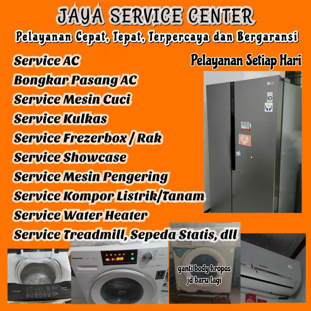Service Kulkas Frezer Bongkar AC Pasang AC Servis AC Mesin Cuci Waru
