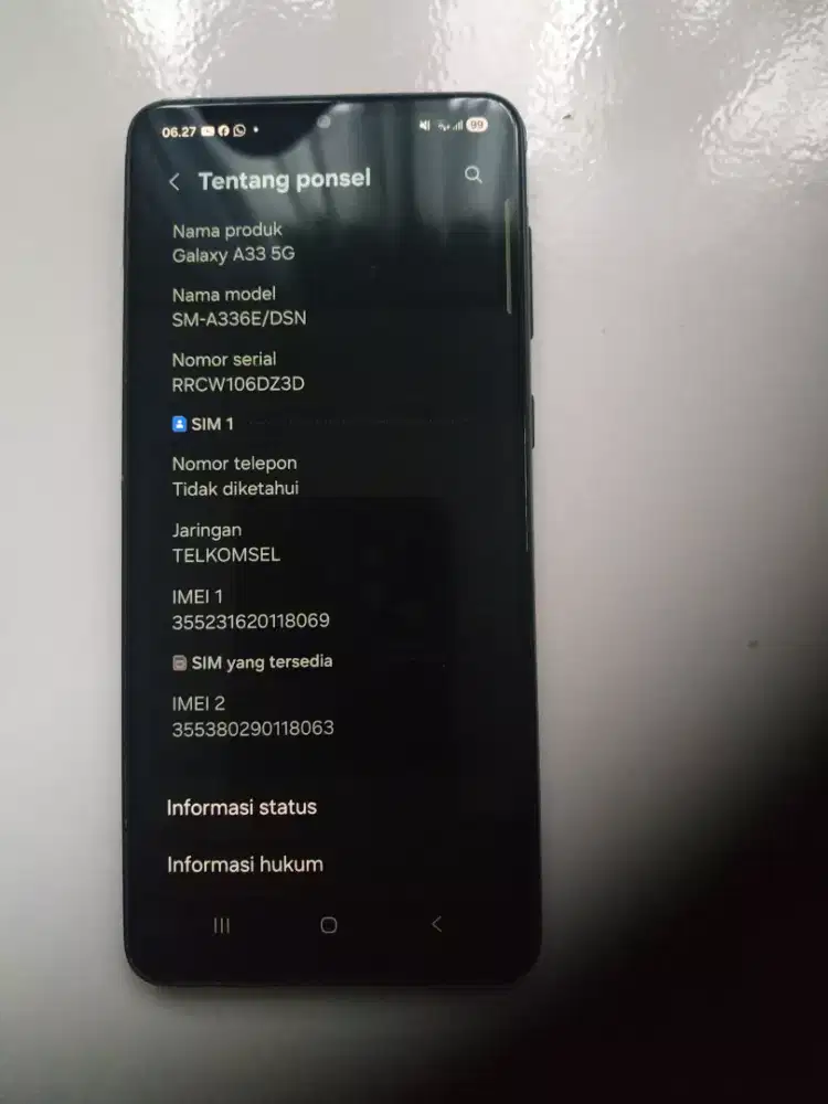 Jual aja HP Samsung type A33 5G