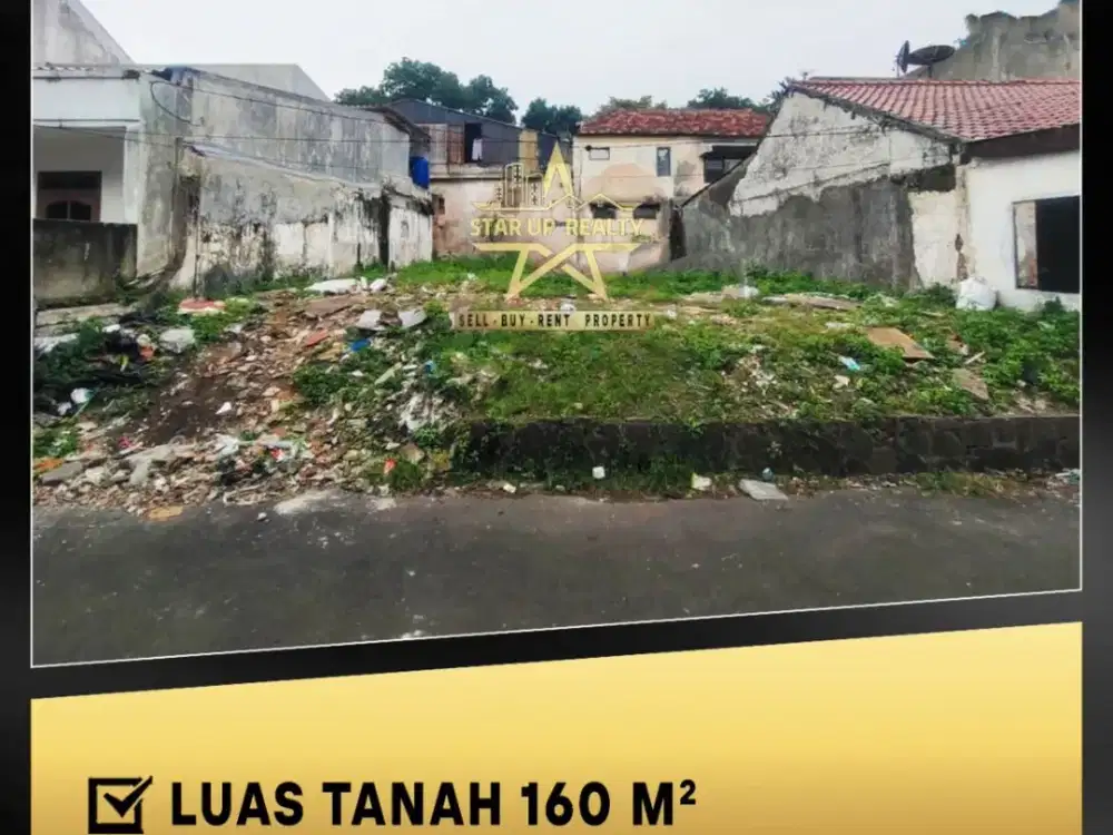 10 jt per m2 Dijual Tanah di sayap jalan Moh Ramdhan ukuran 10 x 16 meter