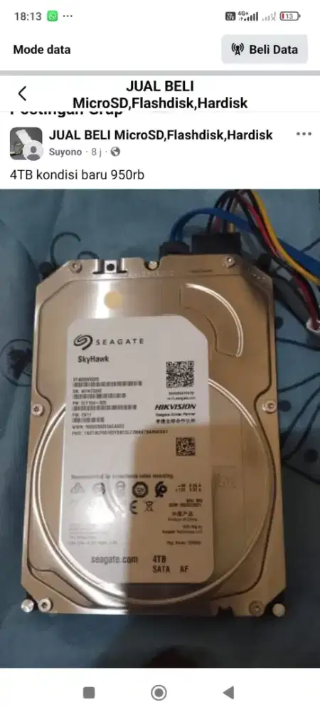 HARD DISK CCTV 4TB Seagate Surveillance original