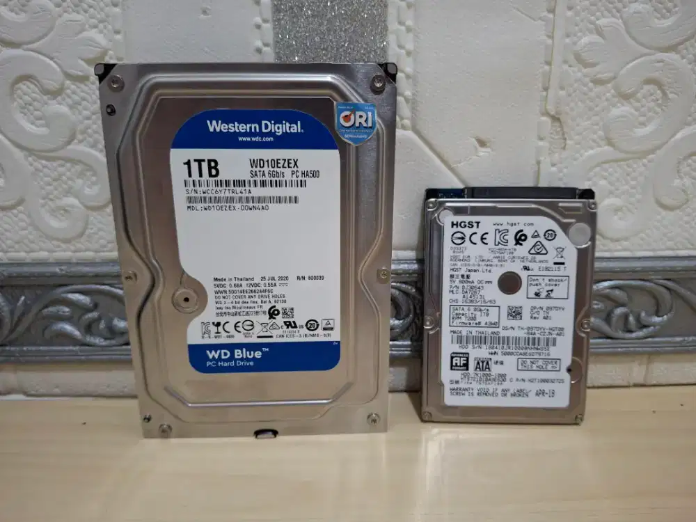 Hardisk 3.5 WD 1TB dan HGST 2.5 1TB 7200Rpm Sentinel 100 Normal