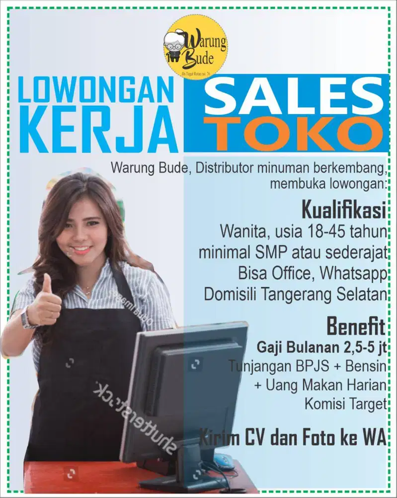 LOWONGAN KERJA – SALES TOKO