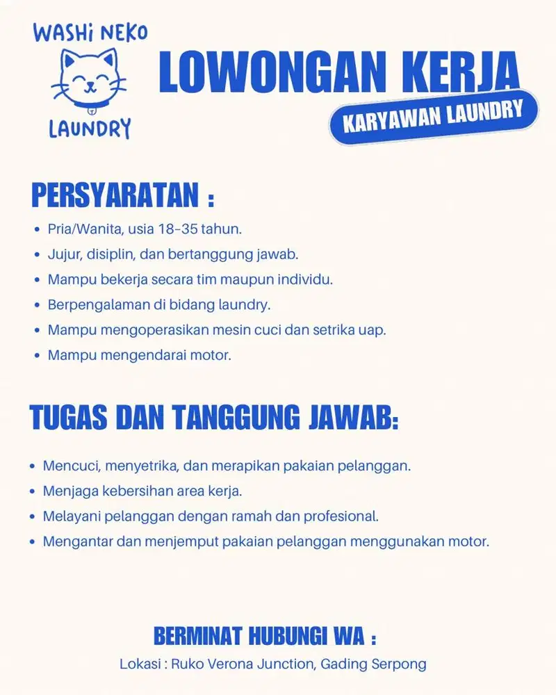 Karyawan Laundry