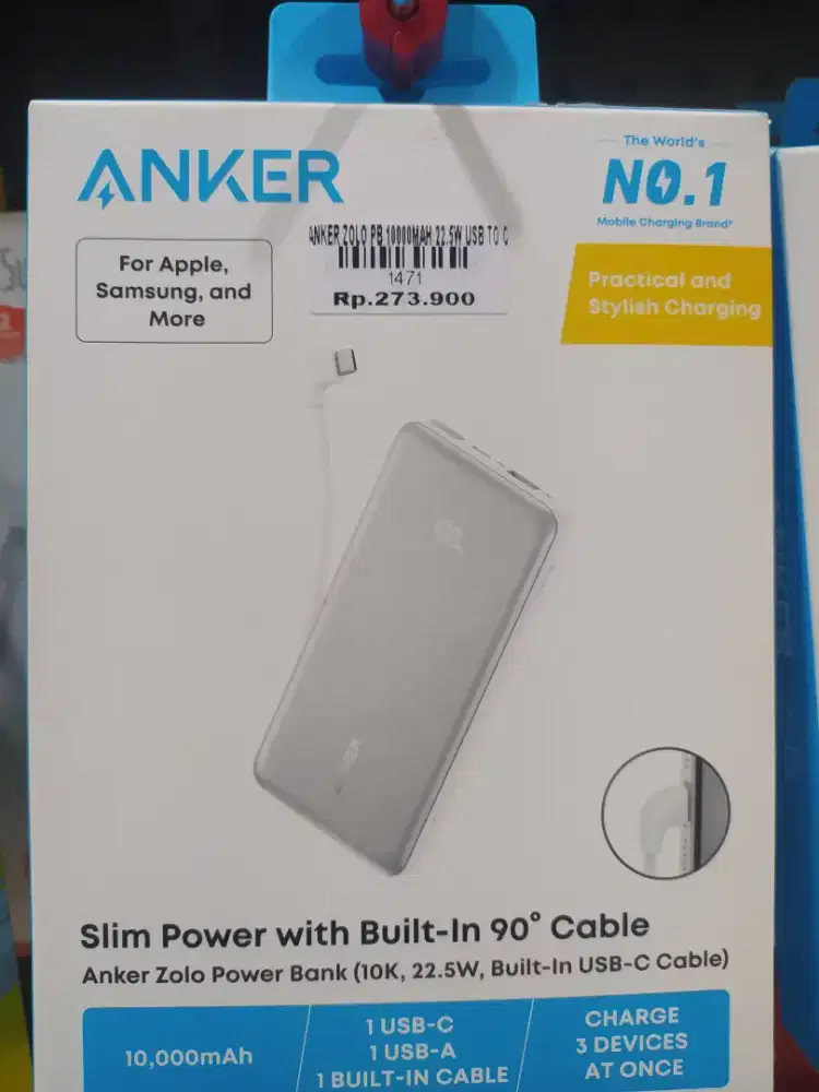 ANKER ZOLO PB 10000MAH 22,5W USB TO C