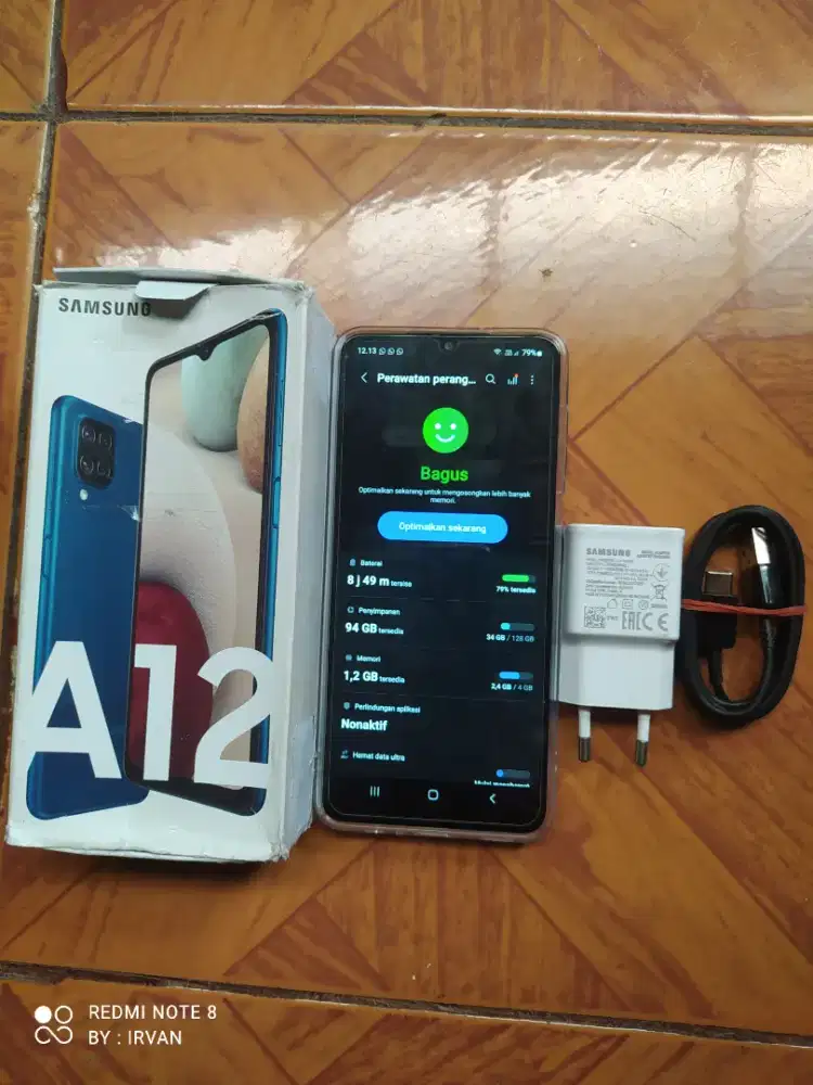 Samsung A12 4/128 Fullset Eks Garansi Resmi